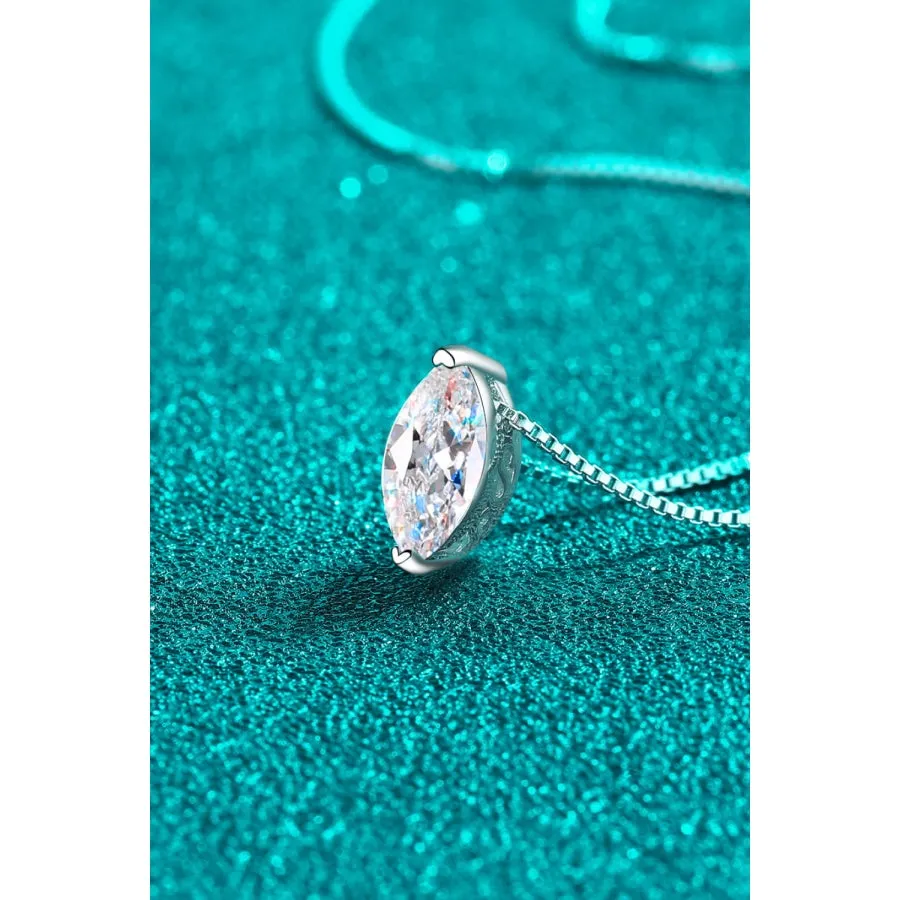 1 Carat Moissanite 925 Sterling Silver Necklace