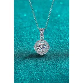 1 Carat Moissanite 925 Sterling Silver Necklace