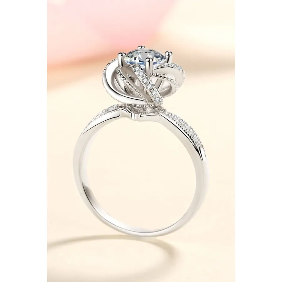 1 Carat Moissanite 925 Sterling Silver Ring