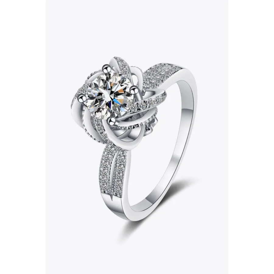 1 Carat Moissanite 925 Sterling Silver Ring