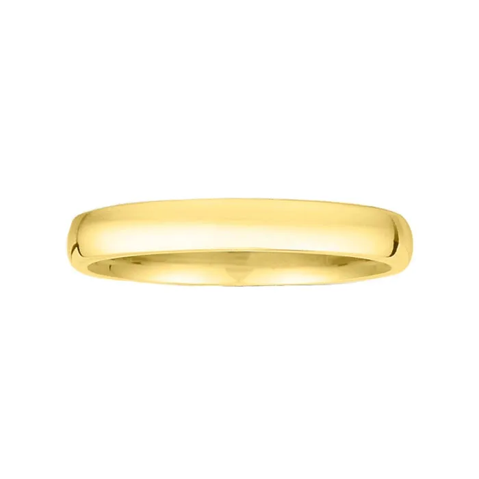 14k Gold 3MM High Dome Gents Wedding Band ZV1-3