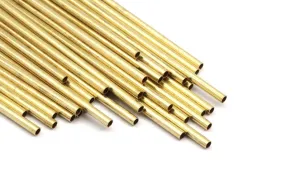 2mm Brass Tubes Customize Size -24 Pcs Raw Brass Plain Tube Beads - 45mm-50mm-60mm-70mm-80mm-90mm -