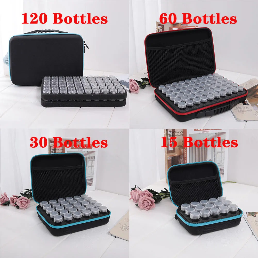 30/60/120 Bottles Diamond Painting Accessories Tool Carry Case Box Container Diamond Storage Bag Cas