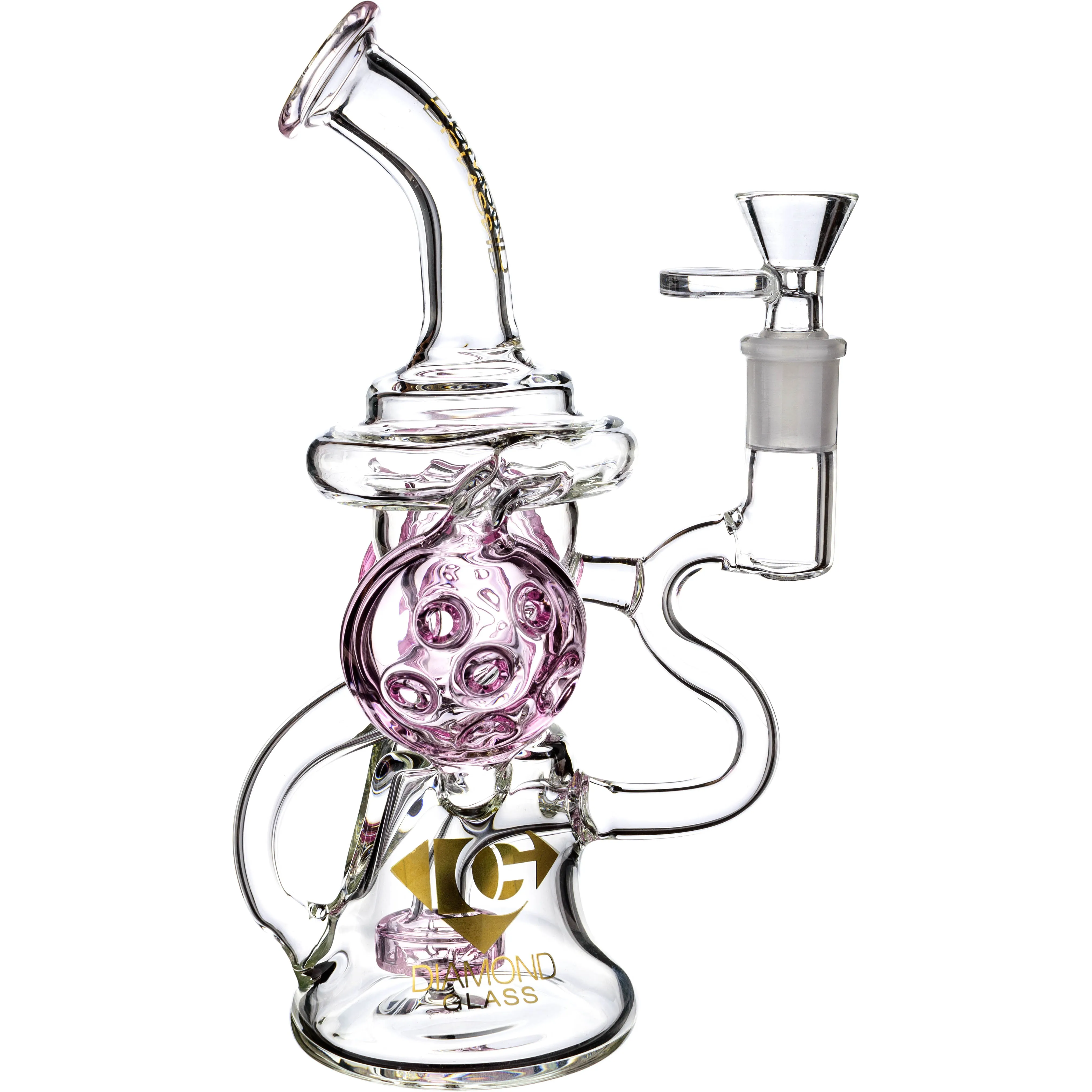 9 Rig w/ Headphones Swiss Recycler, by Diamond Glass (free banger included)