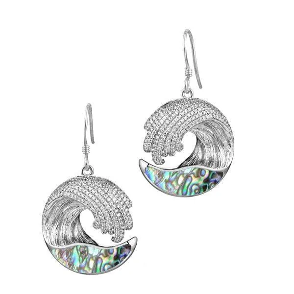 Abalone Ocean Wave Earrings