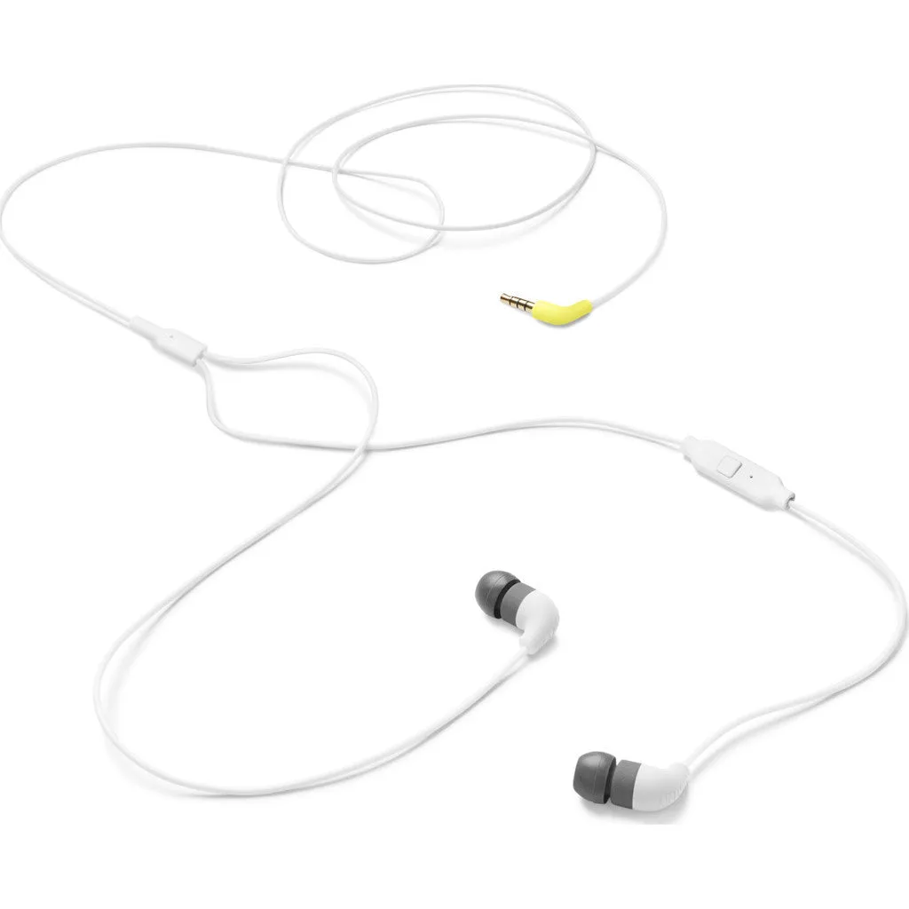 AIAIAI Pipe Earphones with One Button Mic | White