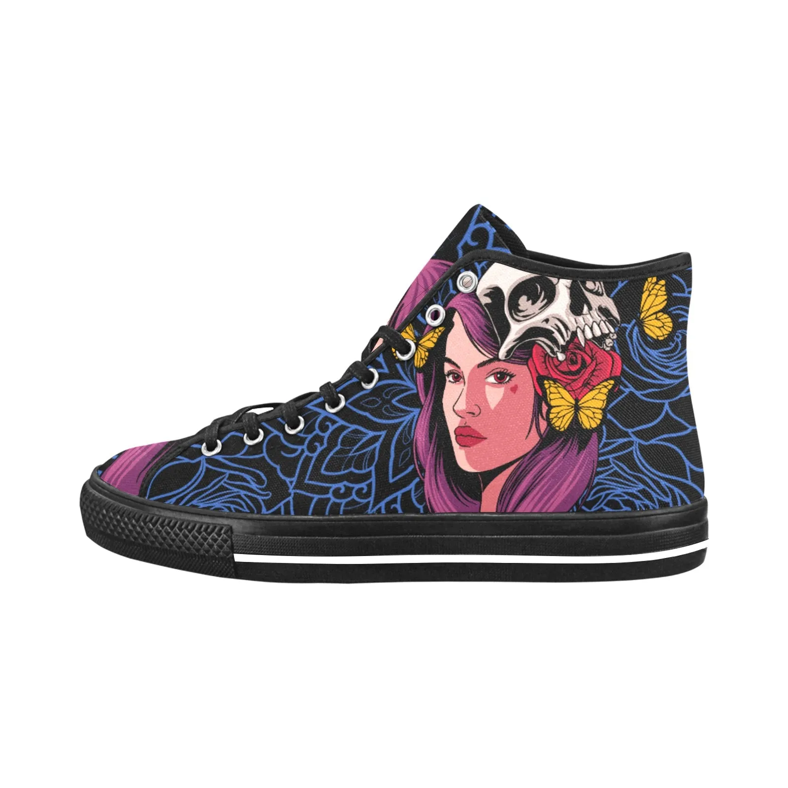 Anime Girl High Top Canvas Shoes