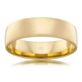 Barrel 6mm - 18ct Yellow Gold