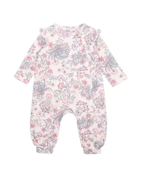 Bebe Piper Print LS Zip Romper