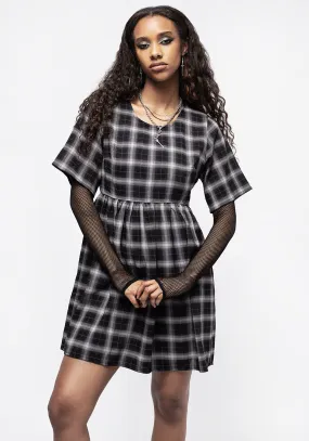 Billie Check Mini Smock Dress