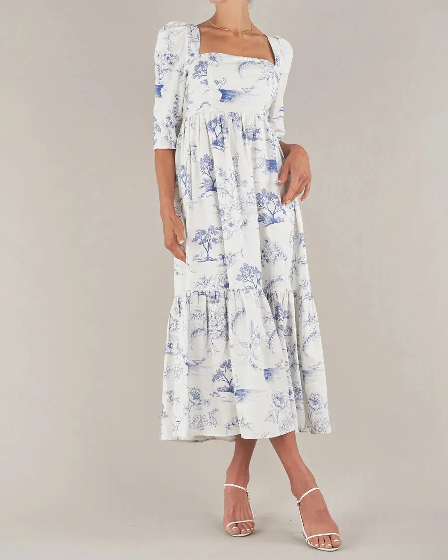 Blue Willow Linen Maxi