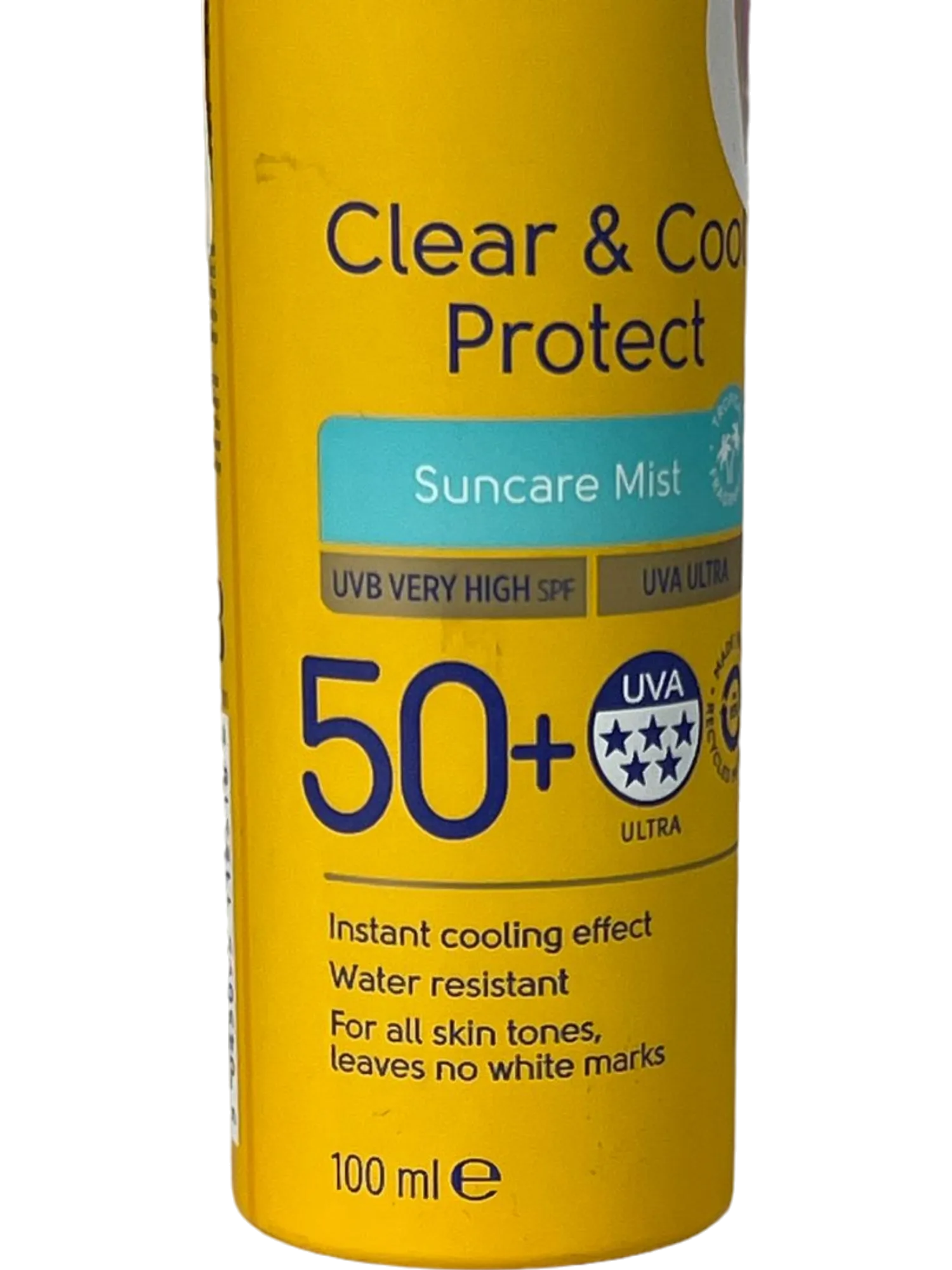 Boots Soltan Clear & Cool Protect Sunscreen Mist SPF 50  Yellow 100ml