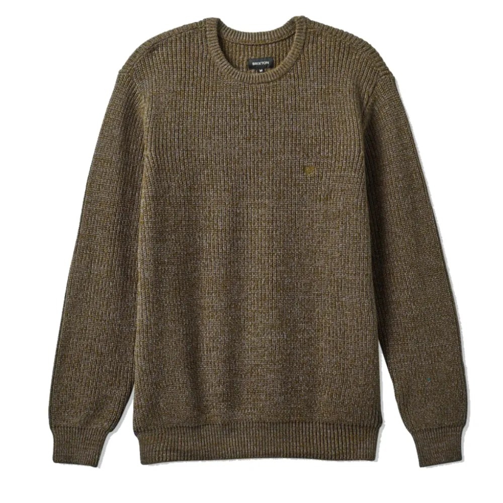 Brixton Landmark Crew Sweater Heather Brown