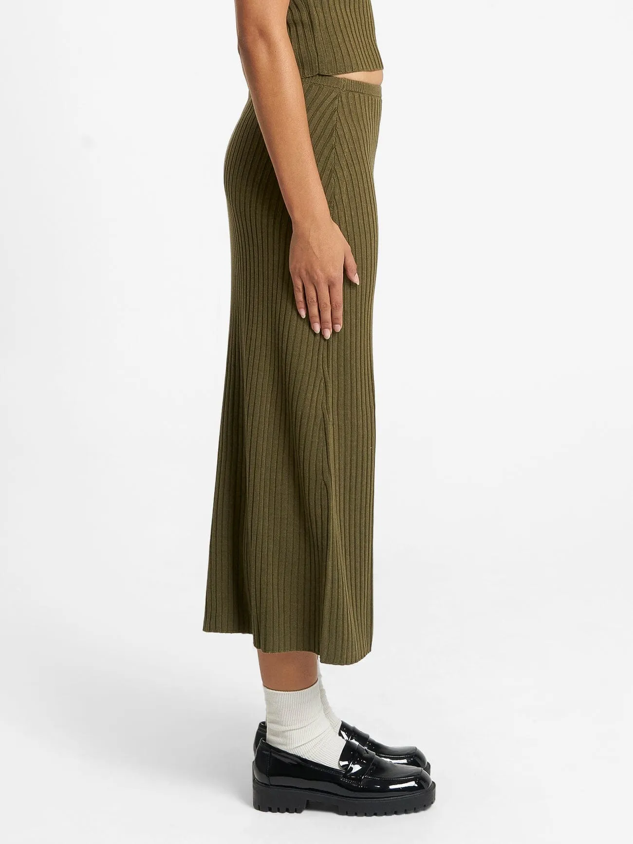 Bronte Knit Skirt - Tarmac