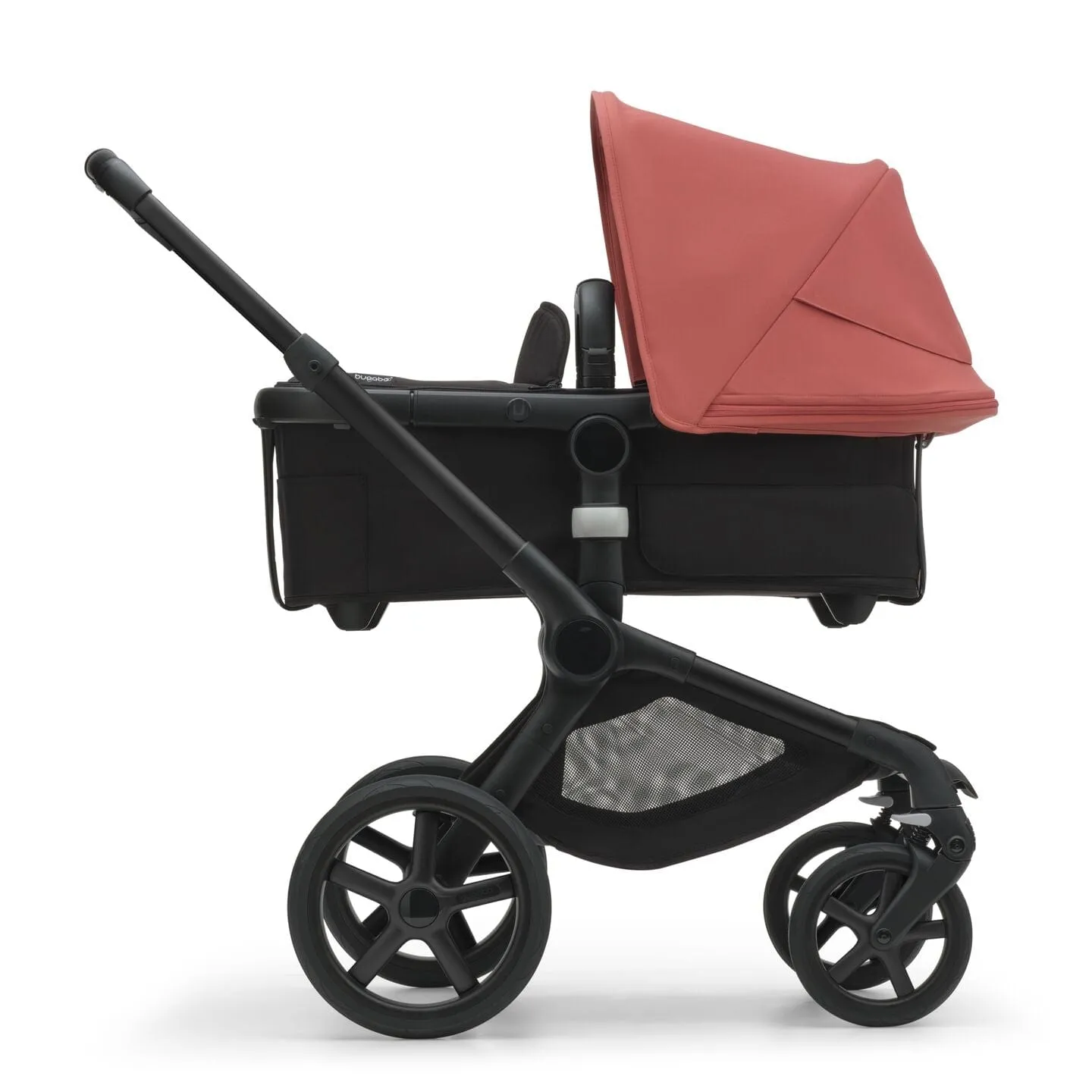 Bugaboo Fox 5, Pebble 360 and Base Travel System - Black/Midnight Black/Sunrise Red