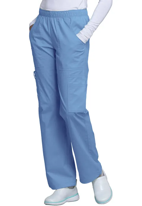 Cherokee WW Core Stretch Women's Mid Rise Pull-On Cargo Scrub Pant 4005