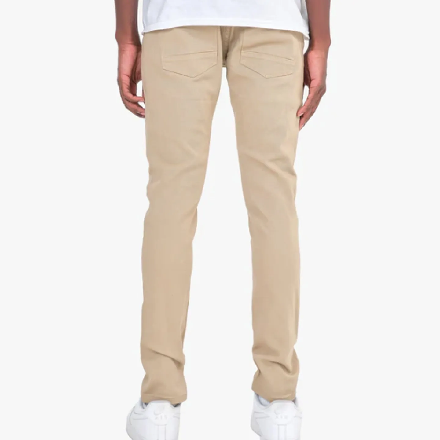 Copper Rivet Plain Slim Jean (Khaki)