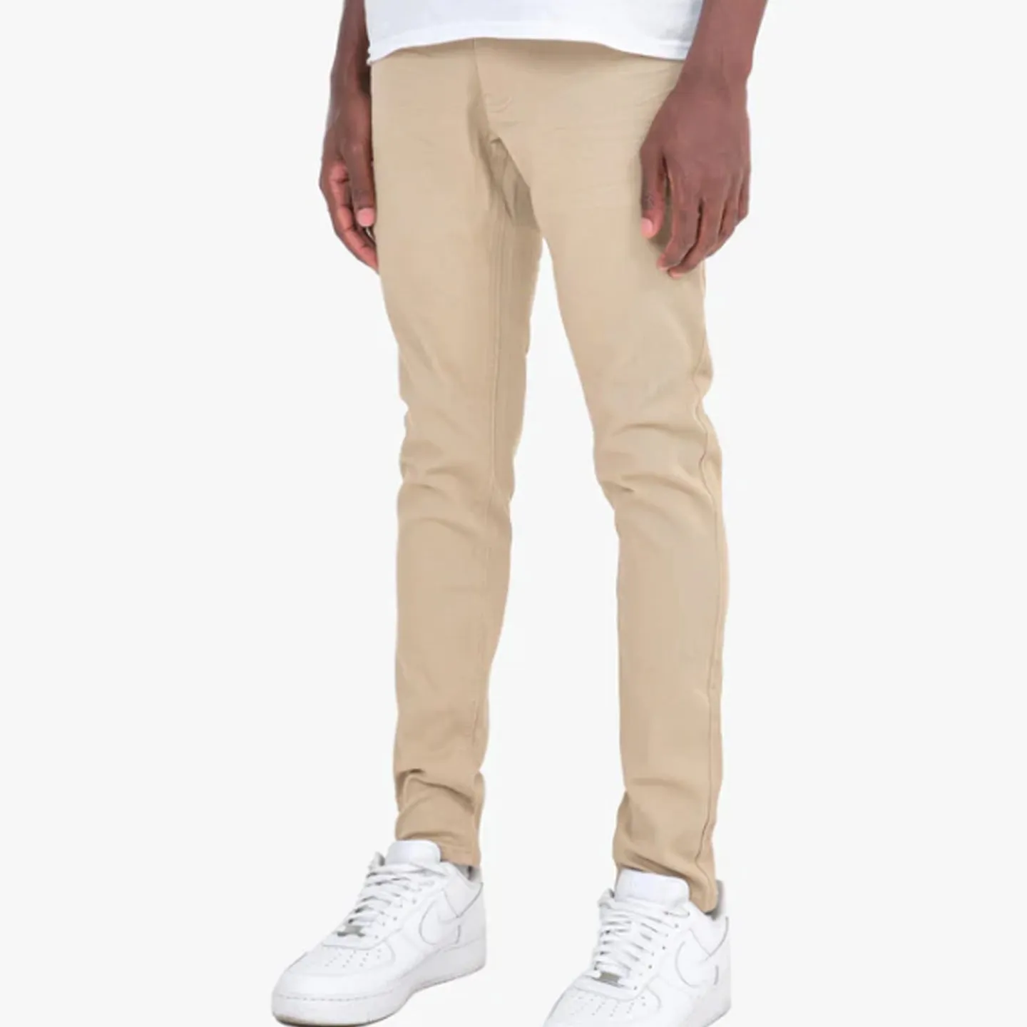 Copper Rivet Plain Slim Jean (Khaki)