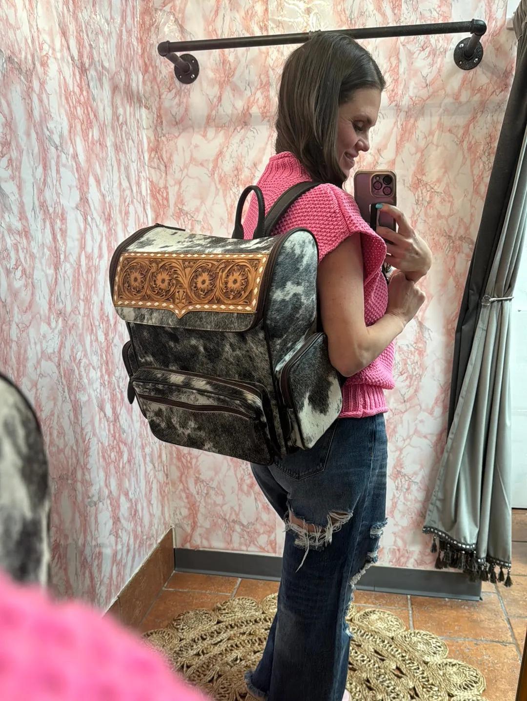 Cowhide Backpack