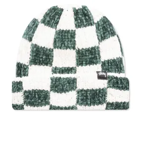 Crochet Checkered Beanie - Green