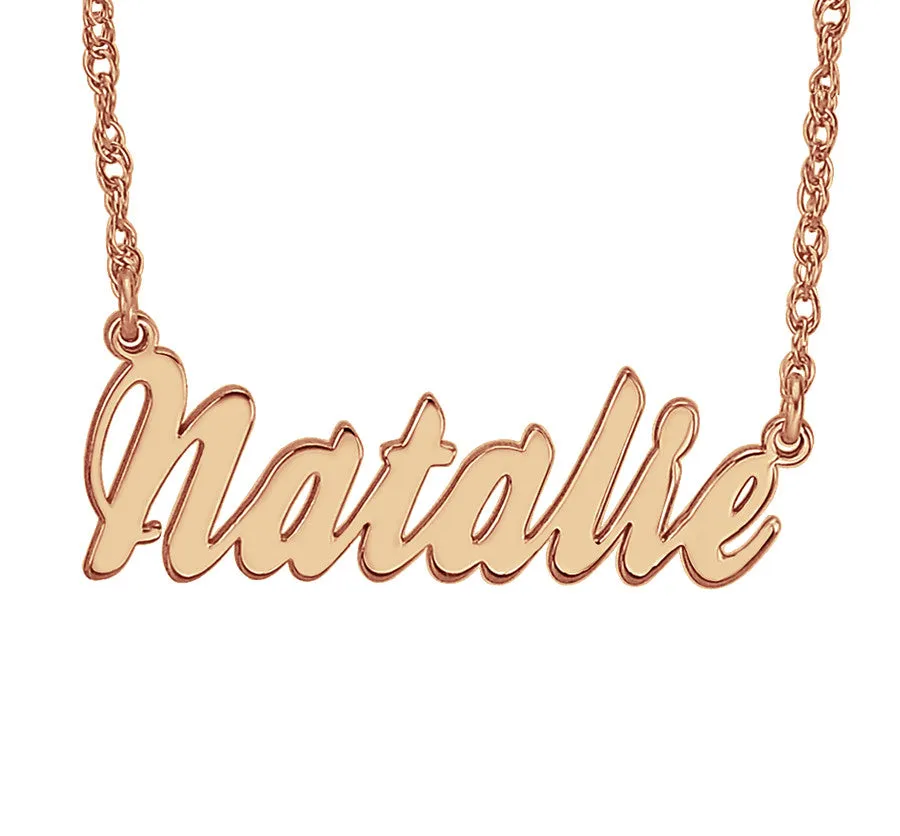 Cursive Nameplate Necklace