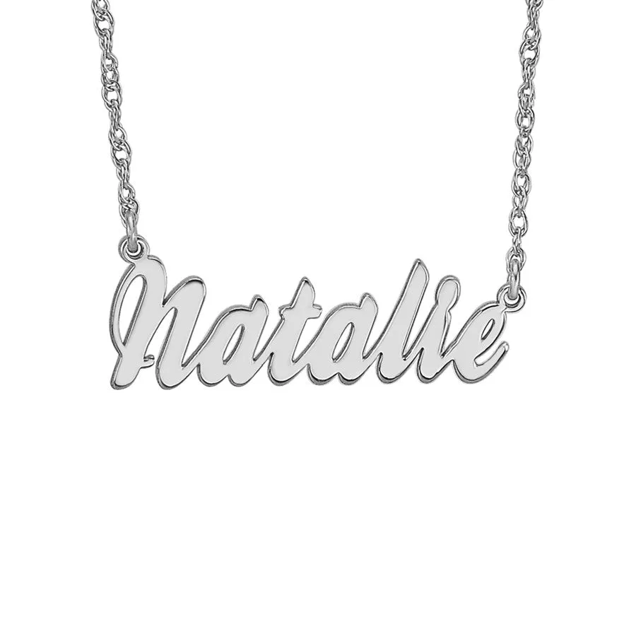 Cursive Nameplate Necklace