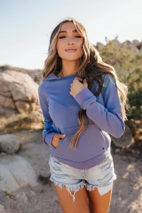 Elevated Sweatshirt Edge- Periwinkle Promise