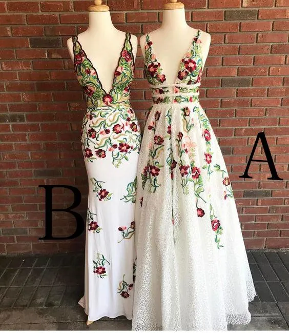 Floral Prom Dress, Formal Ball Dress, Evening Dress, Dance Dresses, School Party Gown, PC0821