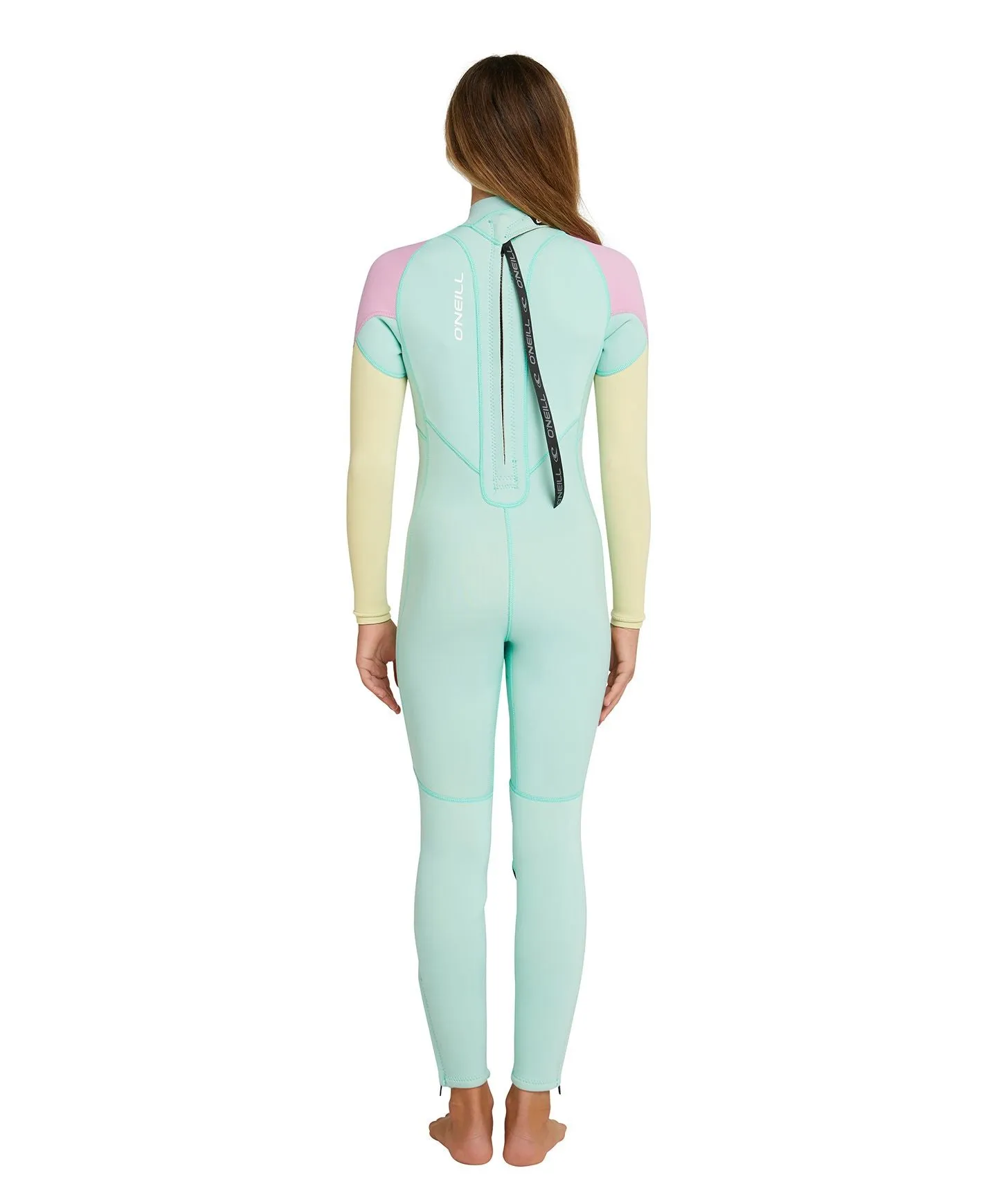 Girl's Reactor 3/2mm Steamer Back Zip Wetsuit - Lagoon