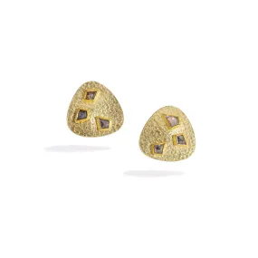 Golden Kite Diamond Stud Earrings