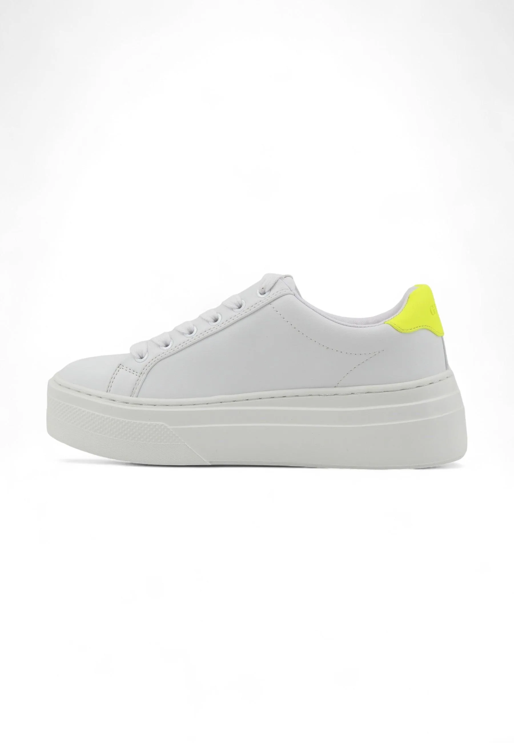 GUESS Sneaker Donna White Yellow FLGAMAELE12