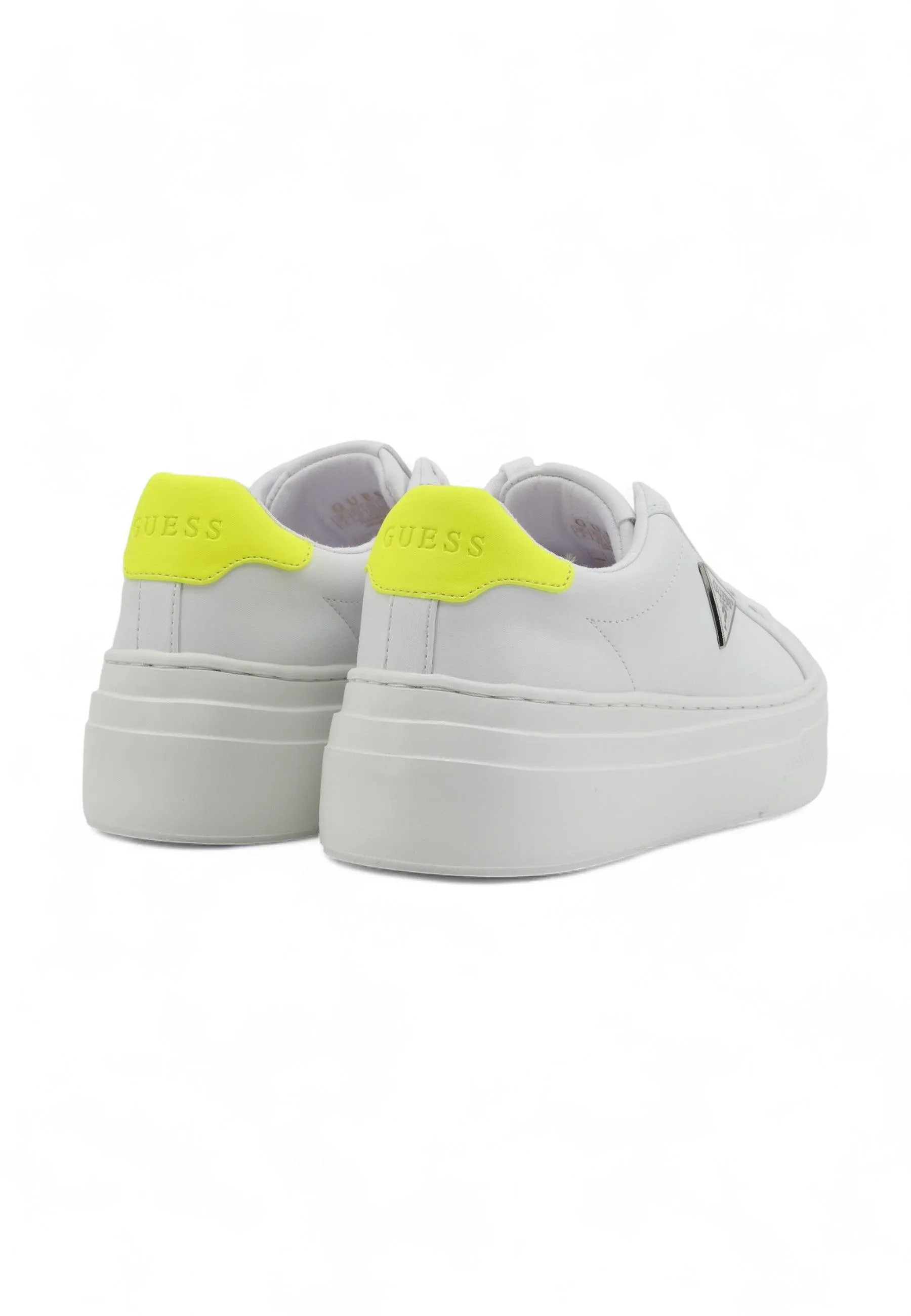 GUESS Sneaker Donna White Yellow FLGAMAELE12