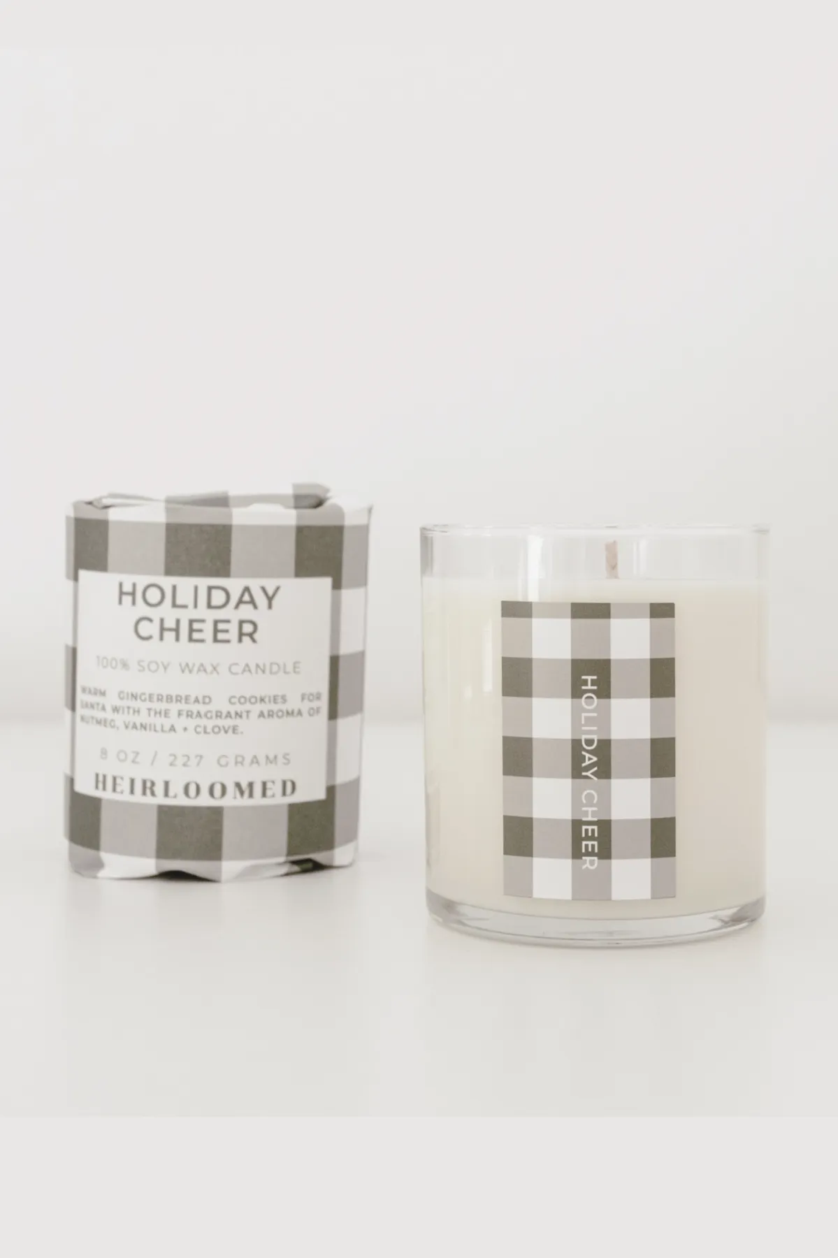 Holiday Cheer Heirloomed Wrapped Candle