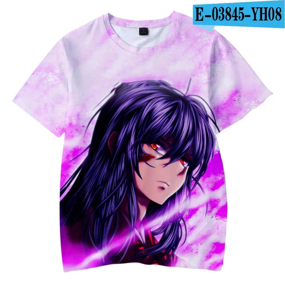 Japanese Anime Inuyasha T Shirt Casual Harajuku Fashion T-shirt Men Women T Shirt Kids Adult Cartoon Sesshomaru Print T Shirt High Quality