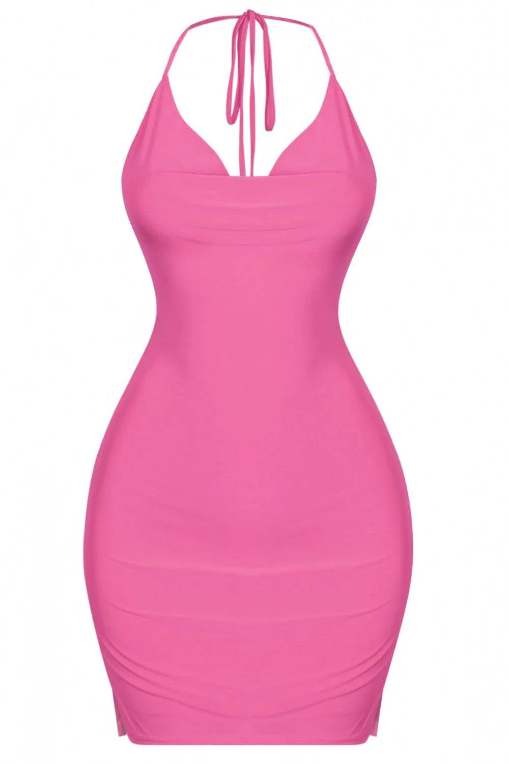 Katie Pink Halter Dress