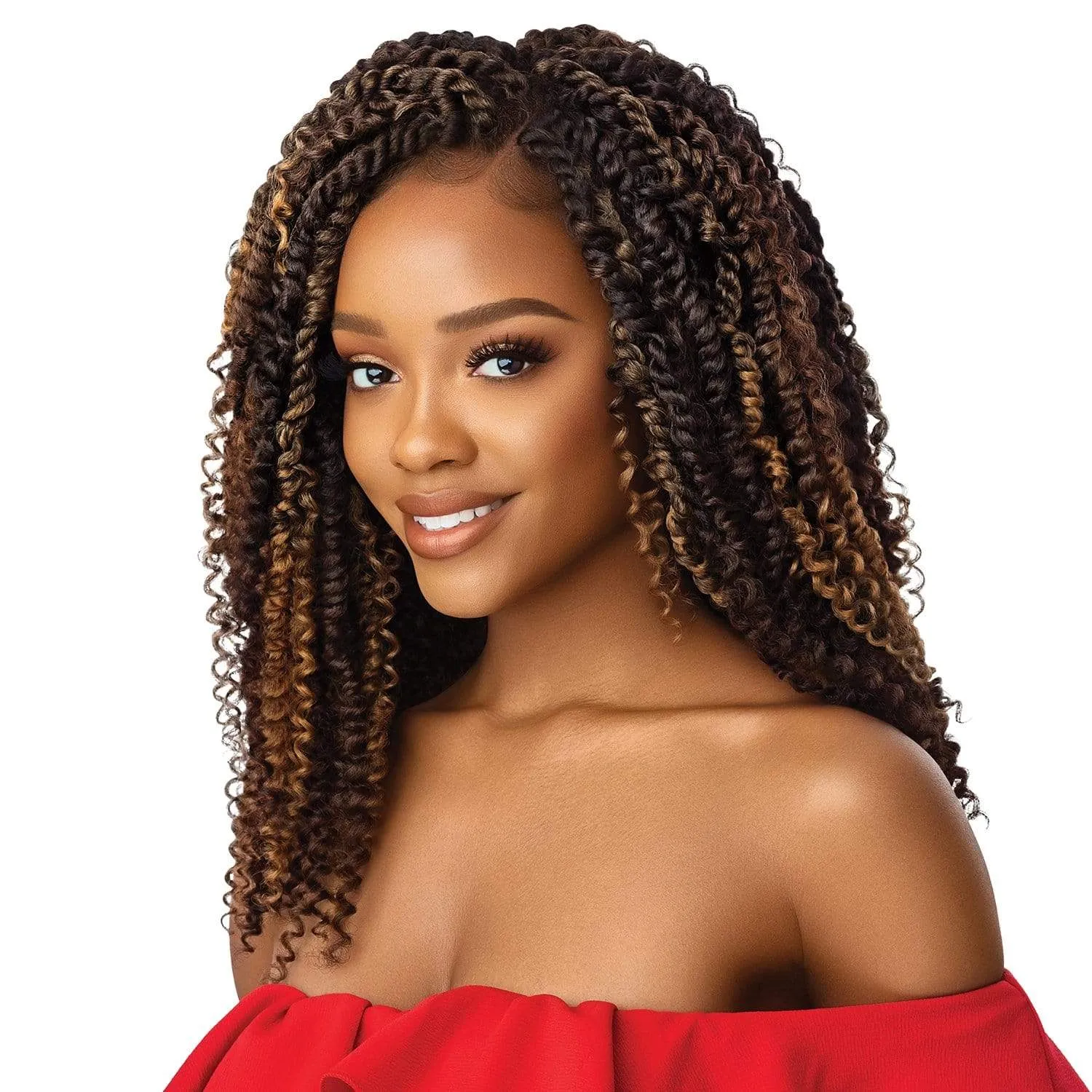 KINKY BOHO PASSION WATERWAVE 18 | X-Pression Twisted Up Synthetic 4X4 Swiss Lace Front Braid Wig