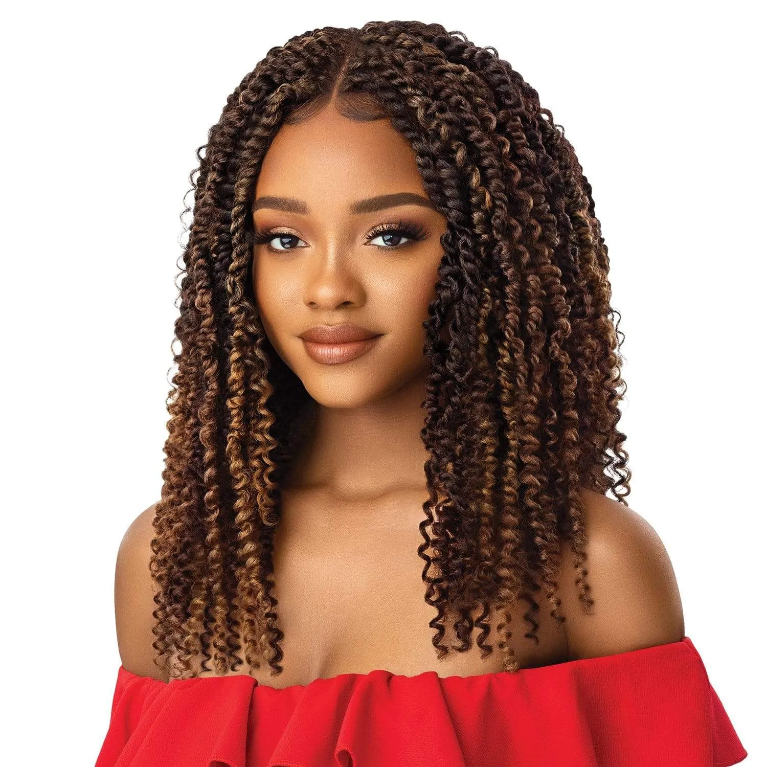 KINKY BOHO PASSION WATERWAVE 18 | X-Pression Twisted Up Synthetic 4X4 Swiss Lace Front Braid Wig