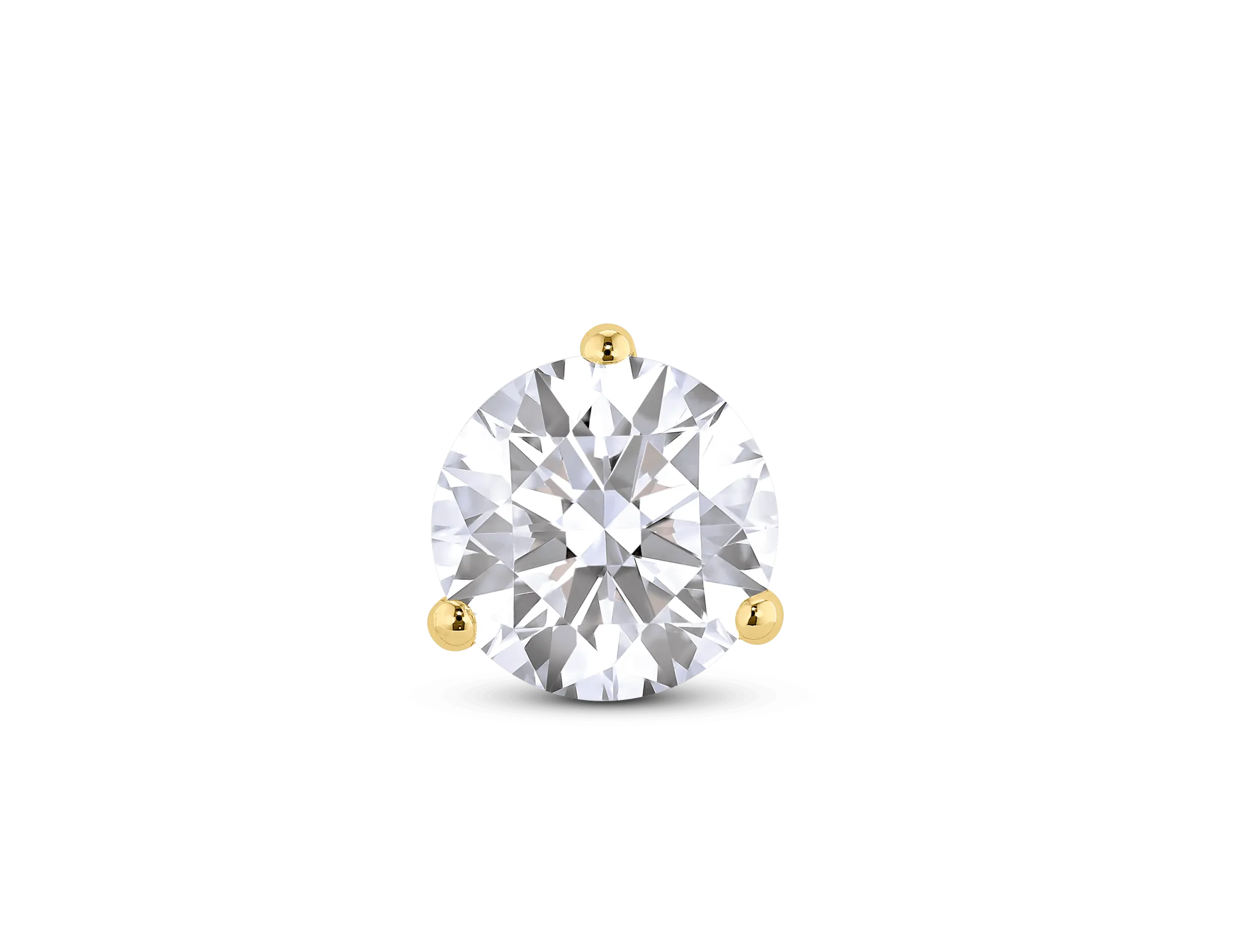 Lab-Grown Diamond 1ct. Round Brilliant Solitaire Stud | White