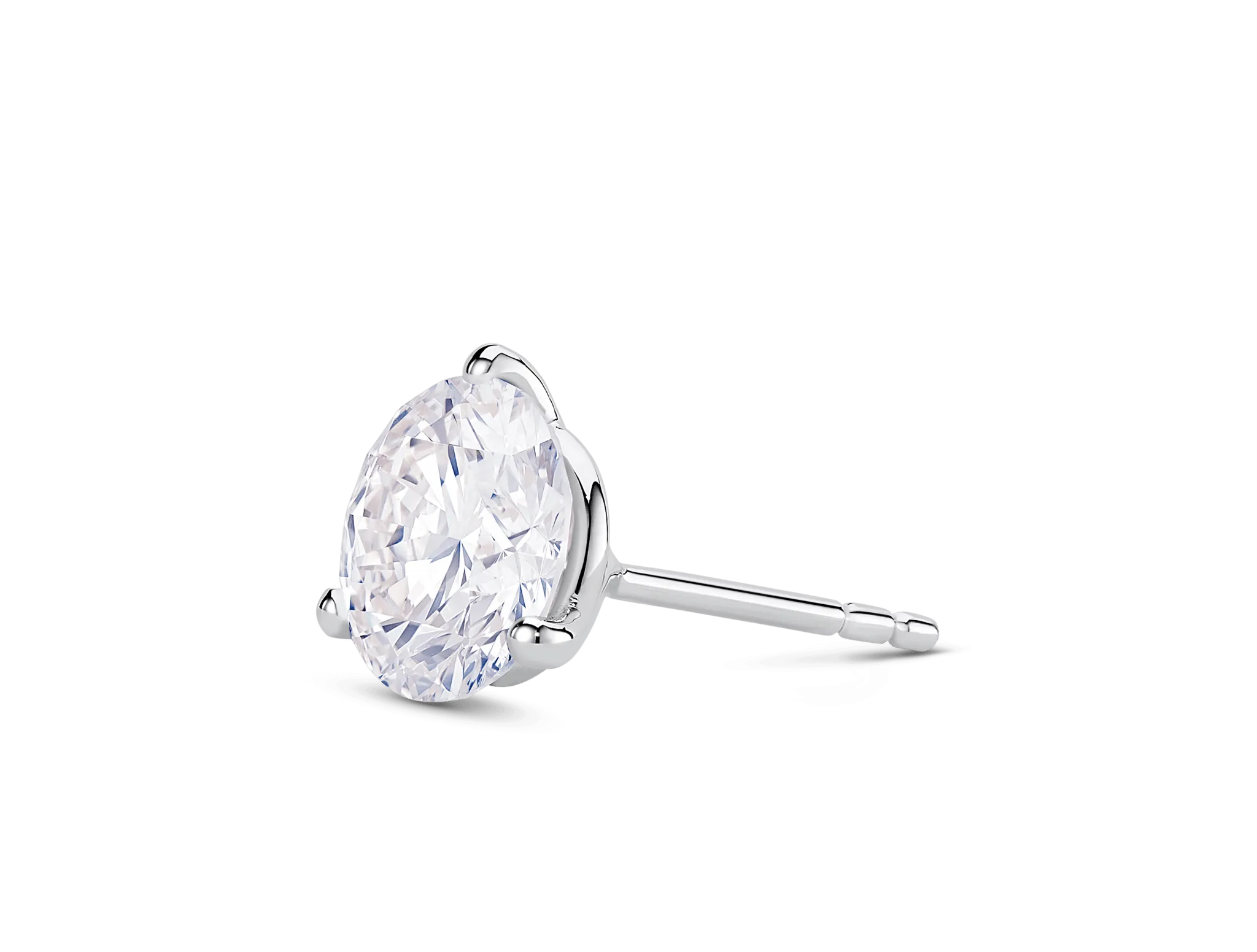 Lab-Grown Diamond 1ct. Round Brilliant Solitaire Stud | White