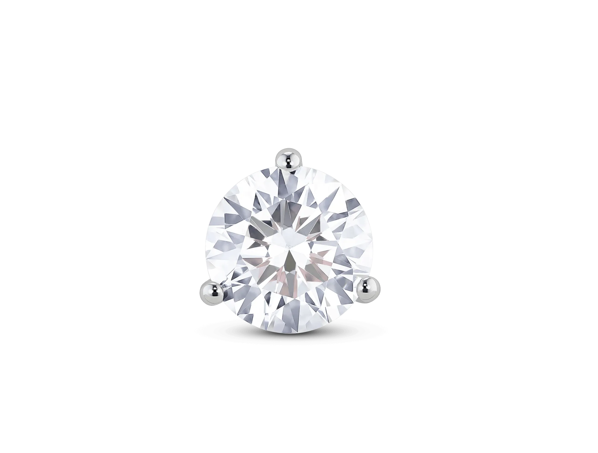 Lab-Grown Diamond 1ct. Round Brilliant Solitaire Stud | White