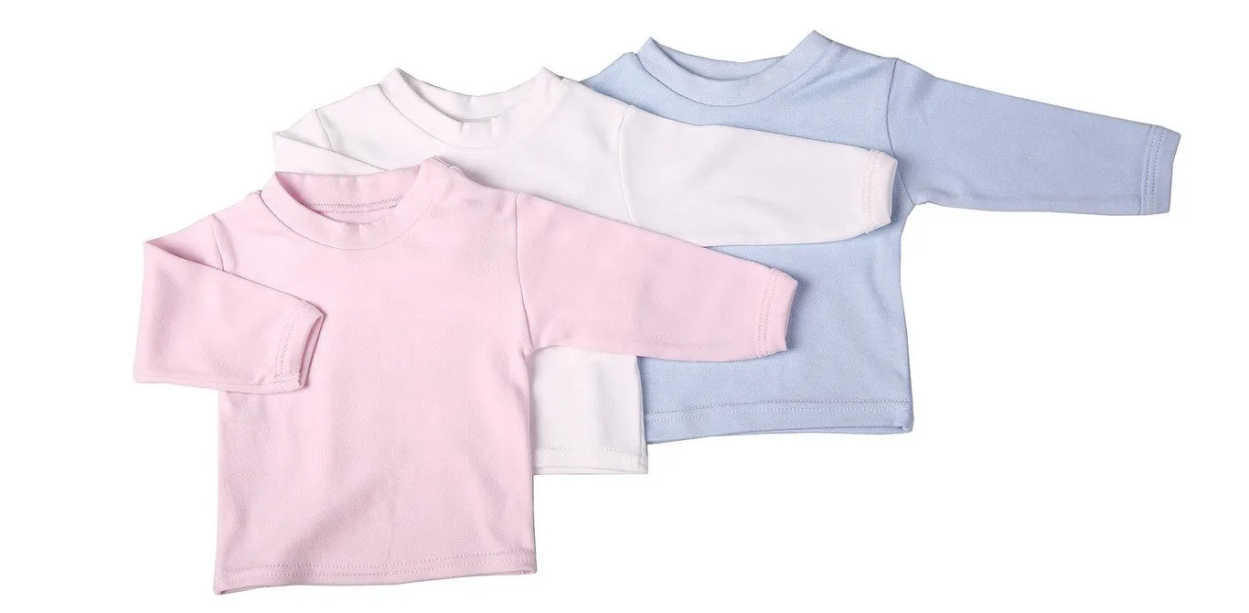 Long-Sleeved Baby Crew Neck T-Shirts