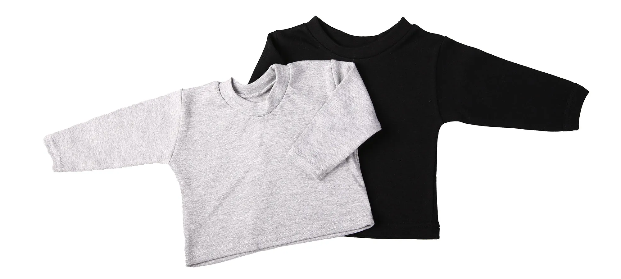 Long-Sleeved Baby Crew Neck T-Shirts