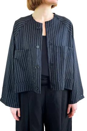 Loop Jacket | Black Pinstripe