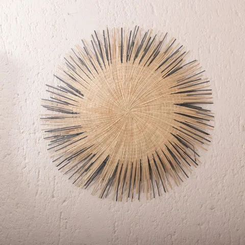 Malawi Sun Circle Wall Art | Black & Natural