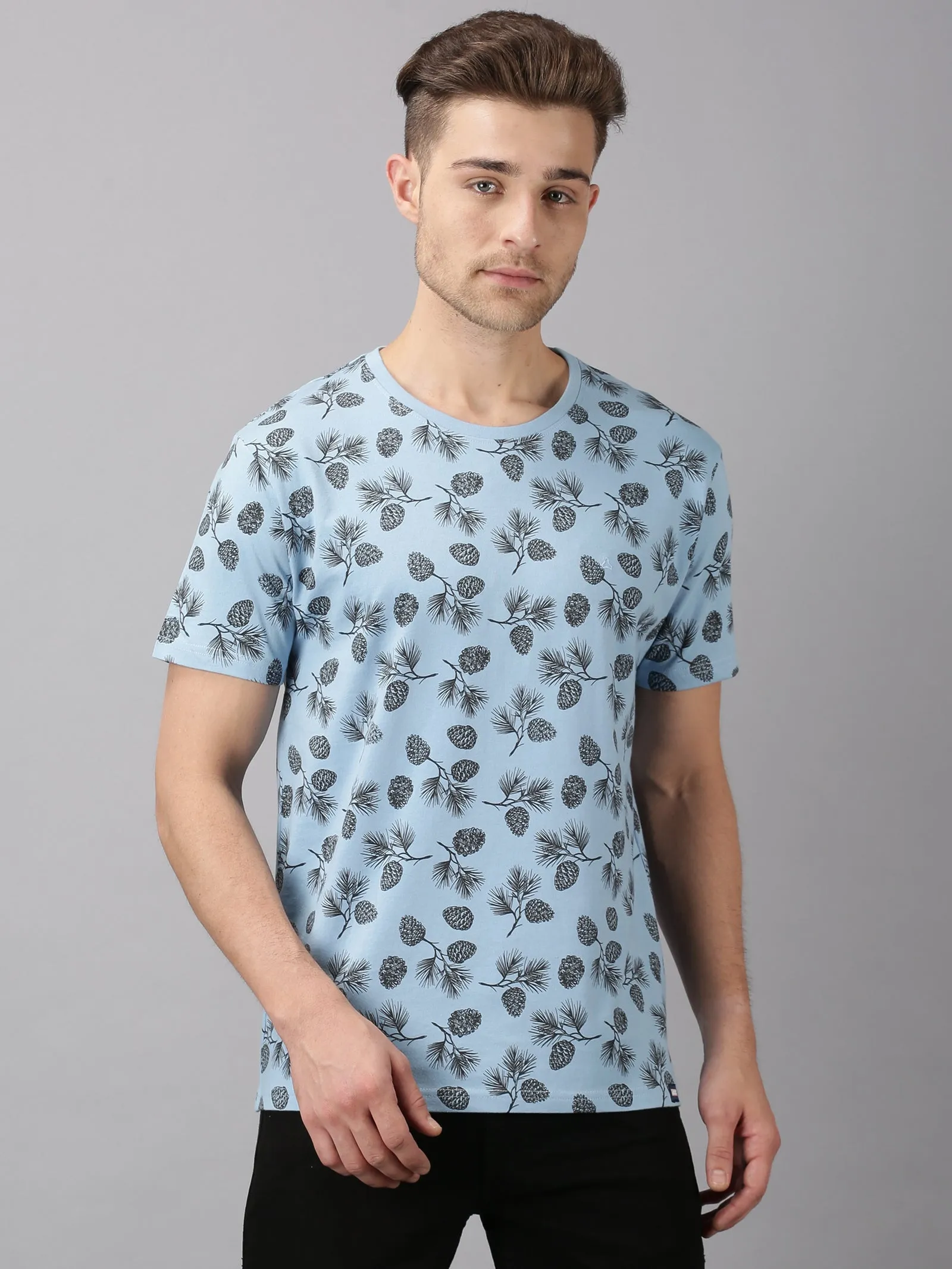 MEN'S BLUE SLIM FIT T.SHIRT