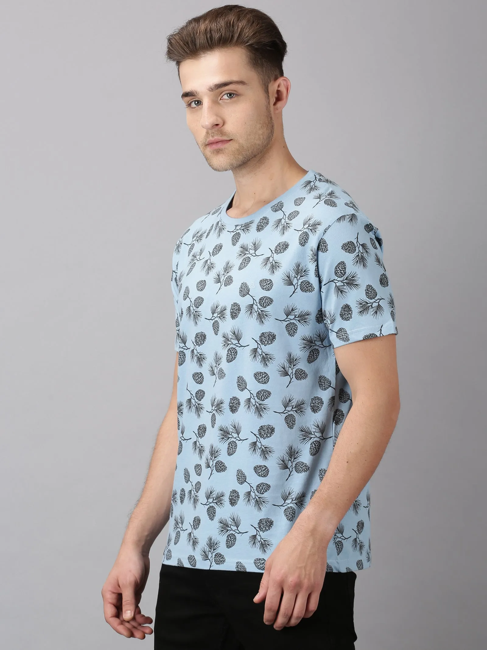 MEN'S BLUE SLIM FIT T.SHIRT