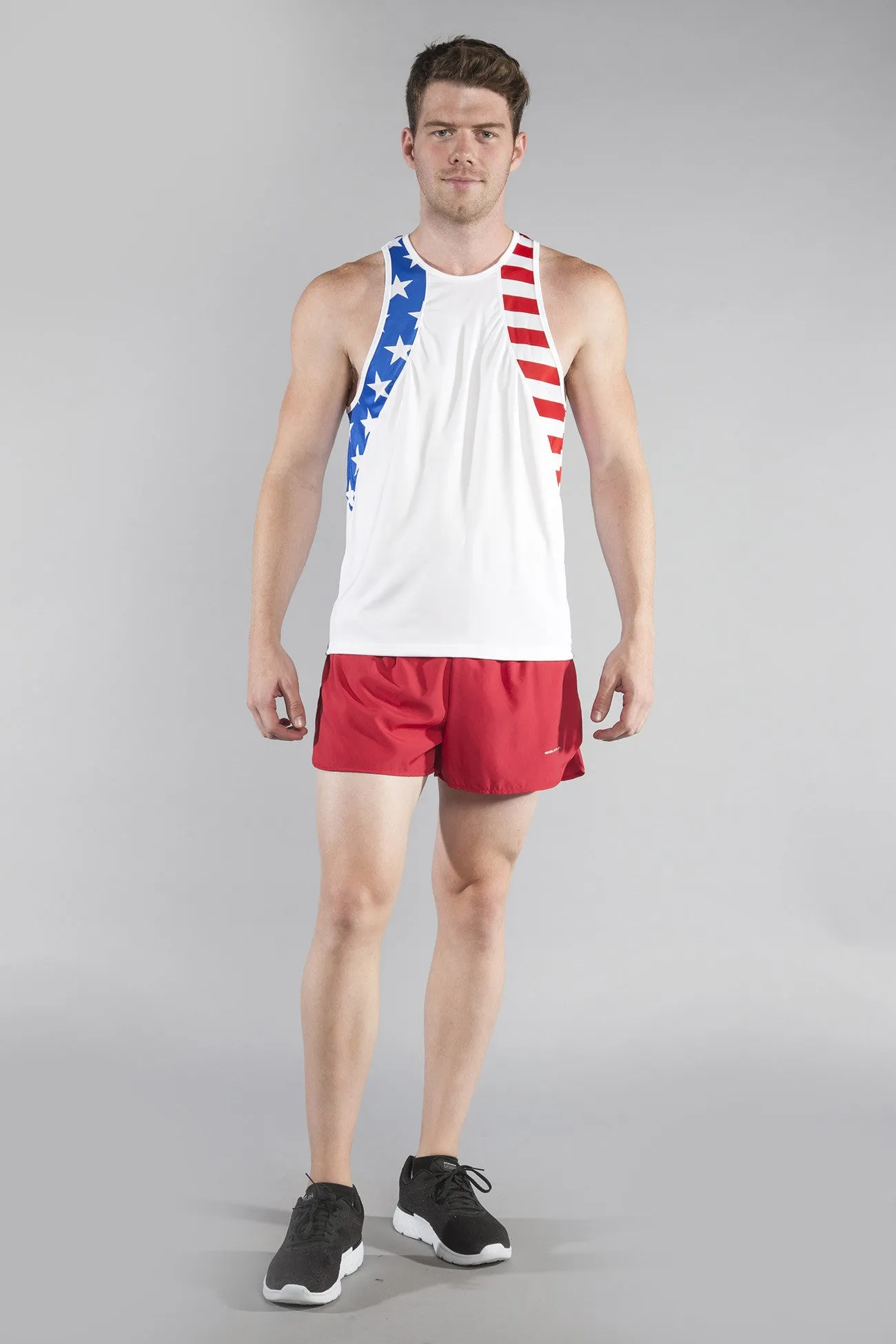 MN'S PATRIOT PRINT SINGLET- US FLAG