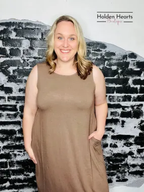 Mocha Night On the Town Swing Dress