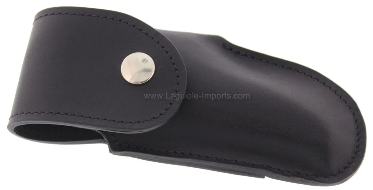 Mountaineer Black Leather Sheath for 14cm knives by Max Capdebarthes