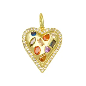 Multi Color Stone Heart